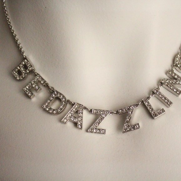 NWT Kate Spade BE DAZZLING Silvertone Necklace - Picture 2 of 3